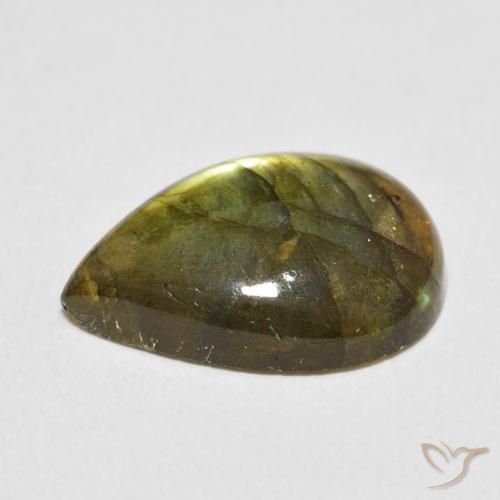 8.95克拉天然拉长石，梨形，半透明