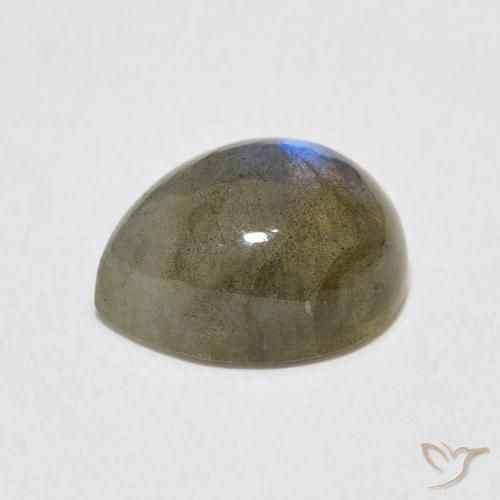 4.03克拉天然拉长石，梨形，半透明
