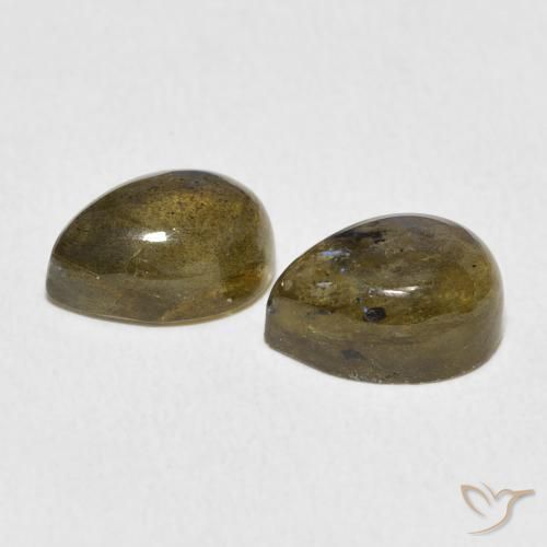 5.36克拉天然拉长石，梨形，半透明