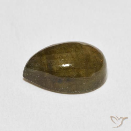 3.87克拉天然拉长石，梨形，半透明