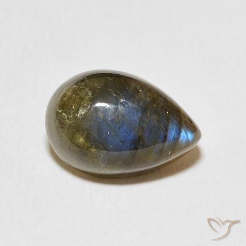 3.92克拉天然拉长石，梨形，半透明