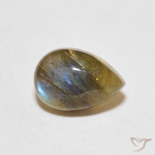 1.80克拉天然拉长石，梨形，半透明