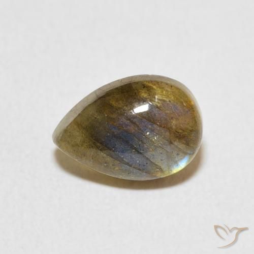 1.80克拉天然拉长石，梨形，半透明