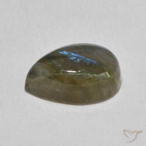 3.89克拉天然拉长石，梨形，半透明