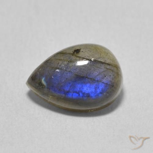2.57ct 天然 彩色 拉长石, 梨形, 半透明