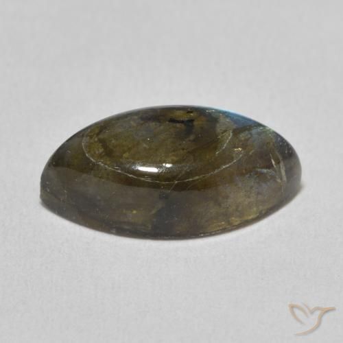 5.88克拉天然拉长石，榄尖形，半透明