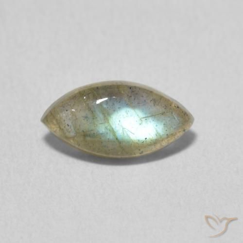 1.18ct 天然 彩色 拉长石, 榄尖形, 半透明