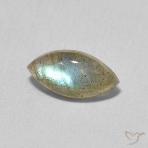 1.18克拉天然拉长石，榄尖形，半透明
