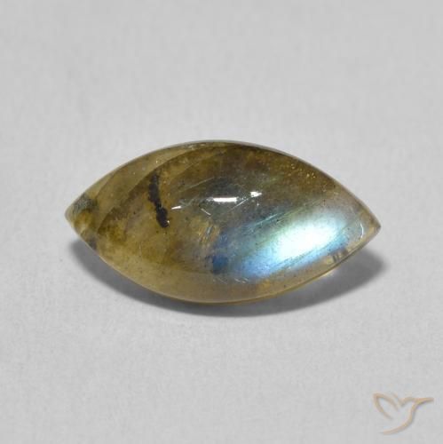 2.83ct 天然 彩色 拉长石, 榄尖形, 半透明