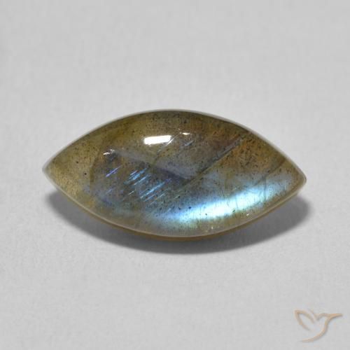 4.70ct 天然 彩色 拉长石, 榄尖形, 半透明