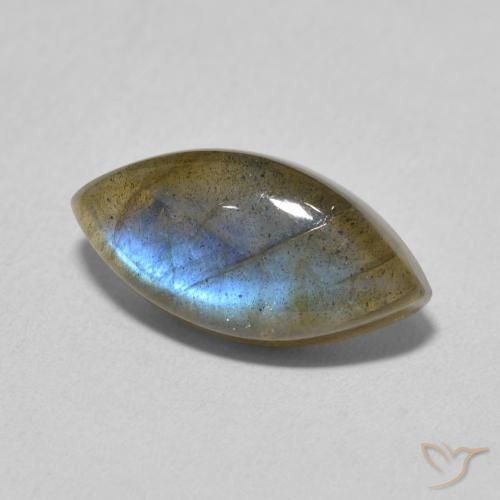 4.70克拉天然拉长石，榄尖形，半透明