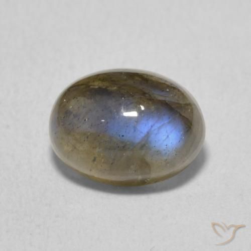 1.72ct 天然 彩色 拉长石, 椭圆形, 半透明