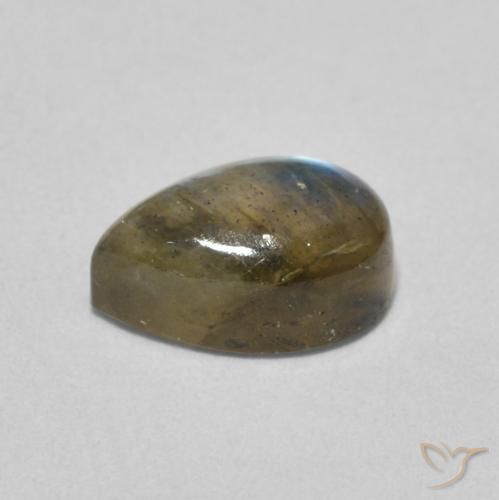 1.69克拉天然拉长石，梨形，半透明