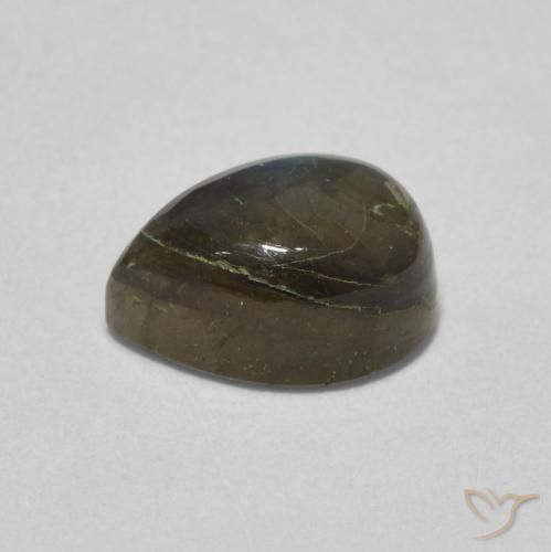 1.86克拉天然拉长石，梨形，半透明