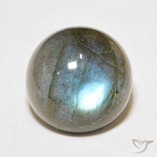 13.45ct 天然 彩色 拉长石, 圆形的, 半透明