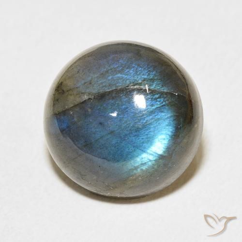 13.14ct 天然 彩色 拉长石, 圆形的, 半透明