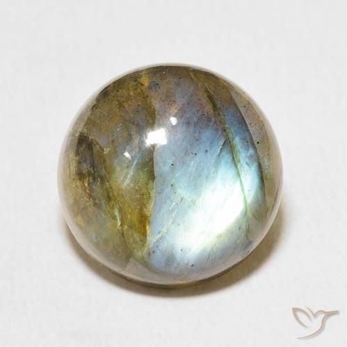11.82ct 天然 彩色 拉长石, 圆形的, 半透明