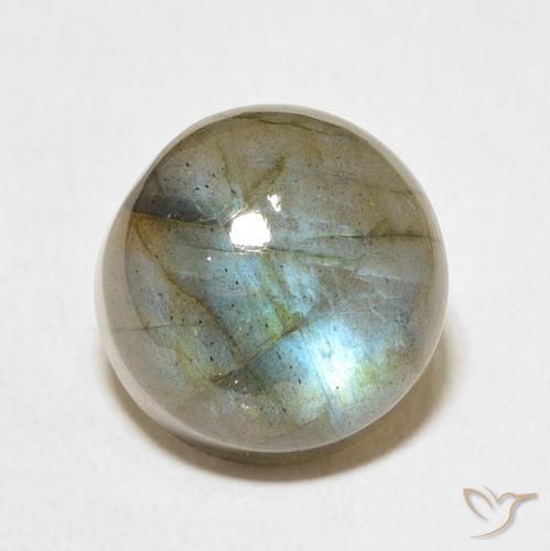 13.22ct 天然 彩色 拉长石, 圆形的, 半透明
