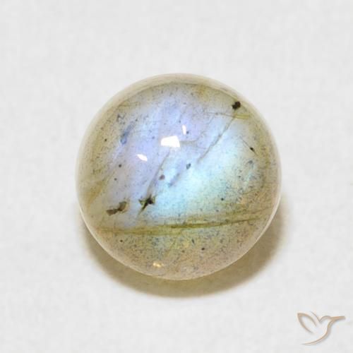 1.92ct 天然 彩色 拉长石, 圆形的, 半透明