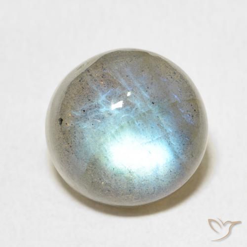 6.25ct 天然 彩色 拉长石, 圆形的, 半透明