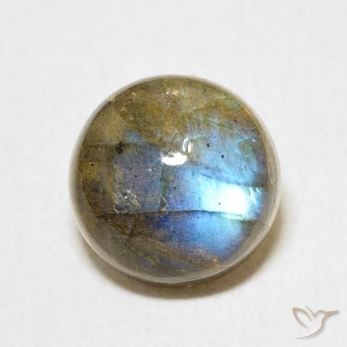 2.87ct 天然 彩色 拉长石, 圆形的, 半透明
