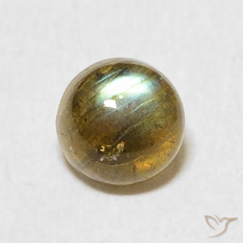 1.10ct 天然 彩色 拉长石, 圆形的, 半透明