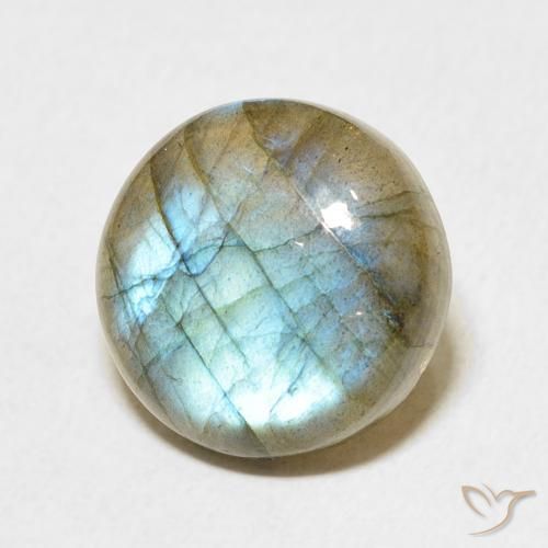 7.25ct 天然 彩色 拉长石, 圆形的, 半透明