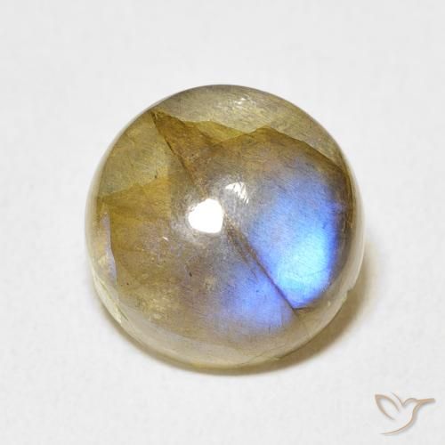 7.65ct 天然 彩色 拉长石, 圆形的, 半透明