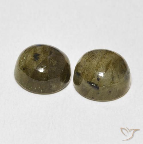 7.00克拉天然拉长石，圆形的，半透明