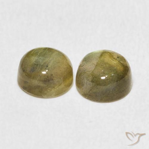 2.50克拉天然拉长石，圆形的，半透明