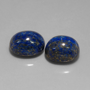 天然青金石，椭圆形切割，15×11.8毫米，不透明