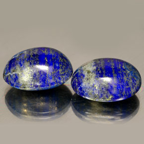 天然青金石，椭圆形切割，17×13.9毫米，不透明