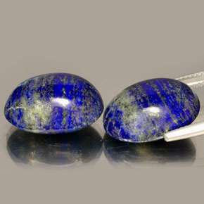 天然青金石，椭圆形切割，17×13.9毫米，不透明