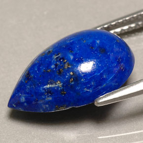 4.34克拉天然青金石，梨形，14.6×9.8毫米，不透明