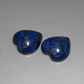 天然青金石，心形，12.4×12.3毫米，不透明