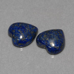 天然青金石，心形，12.4×12.3毫米，不透明