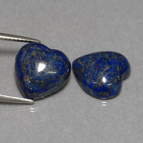 天然青金石，心形，12.4×12.3毫米，不透明