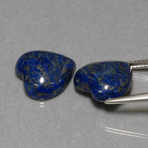 天然青金石，心形，12.4×12.3毫米，不透明