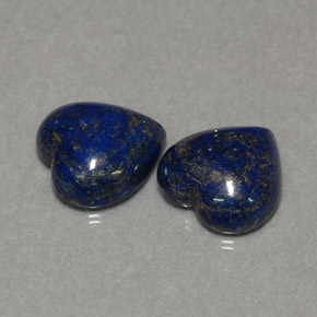 天然青金石，心形，12.4×12.2毫米，不透明