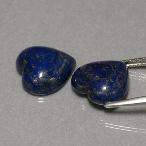 天然青金石，心形，12.4×12.2毫米，不透明