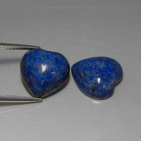 天然青金石，心形，12.4×12.2毫米，不透明
