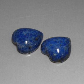 天然青金石，心形，12.4×12.2毫米，不透明