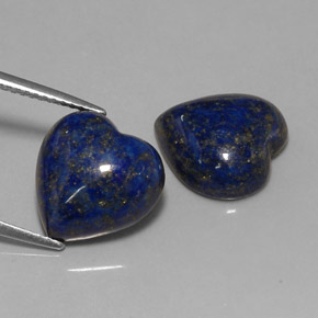 天然青金石，心形，12.2×12.1毫米，不透明