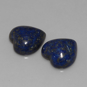 天然青金石，心形，12.2×12.1毫米，不透明