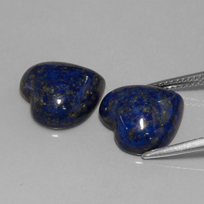 天然青金石，心形，12.2×12.1毫米，不透明