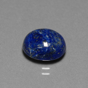 4.58克拉天然青金石，椭圆形切割，11×9.9毫米，不透明