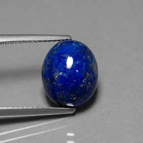 5.41克拉天然青金石，椭圆形切割，11.8×9.8毫米，不透明