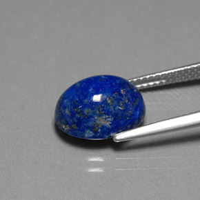 5.41克拉天然青金石，椭圆形切割，11.8×9.8毫米，不透明