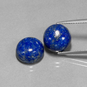 克拉天然青金石，圆形切割，不透明