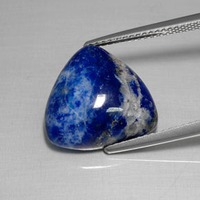 9.54克拉天然青金石，三角形，14.7×14.2毫米，不透明